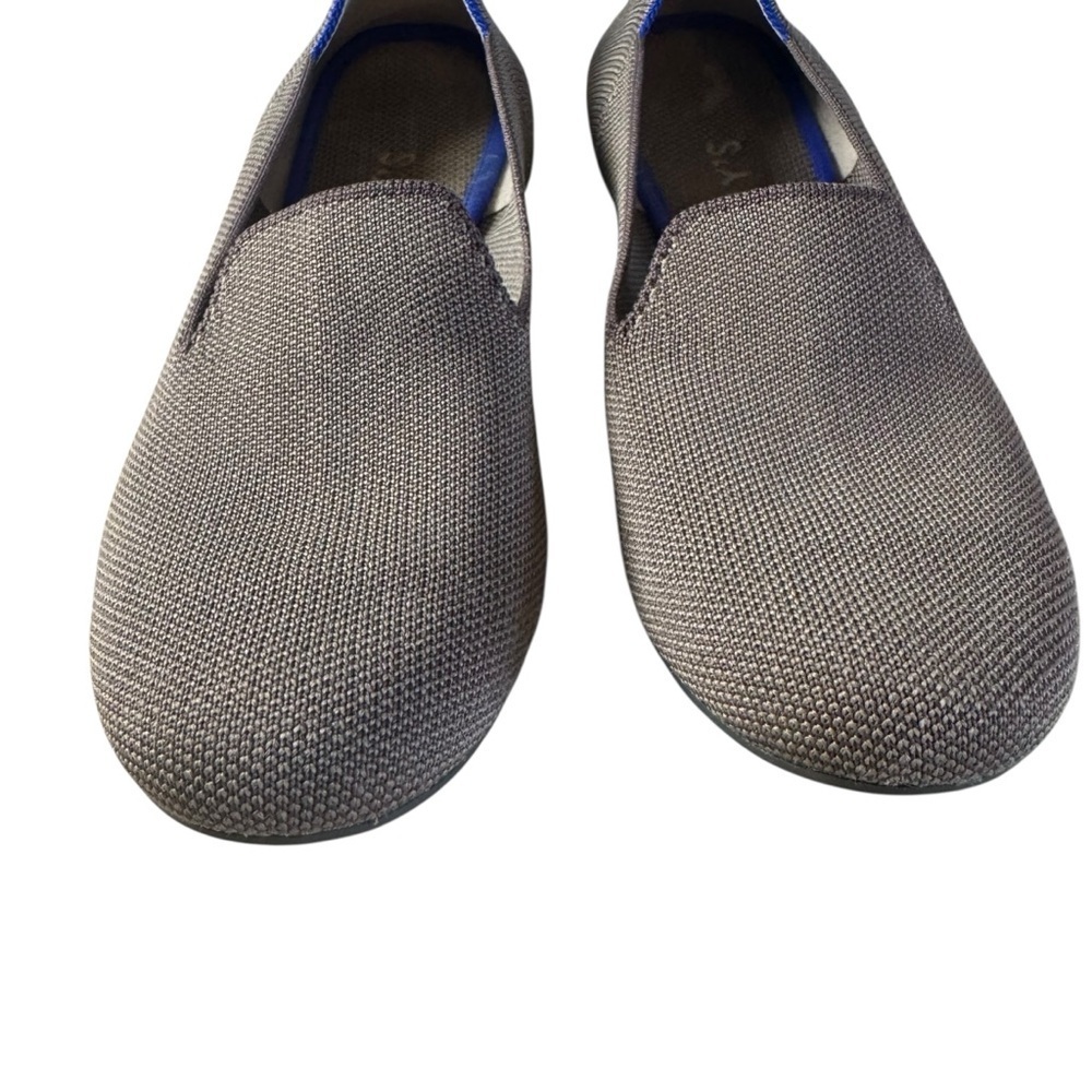 Rothy's Gray/Taupe Slip-On Flats with Blue Accent - Picture 6 of 8
